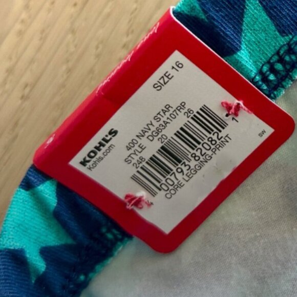 NWT Kohls SO Leggings Colorful Stars Pattern Kids Leggings Size 16 - Picture 6 of 6